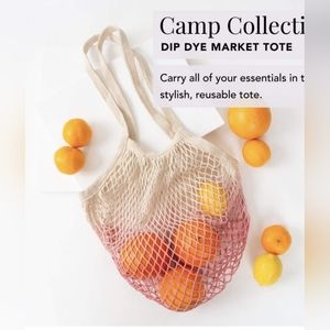Camp Collection Dip Dyed Crochet Tote Bag NEW
